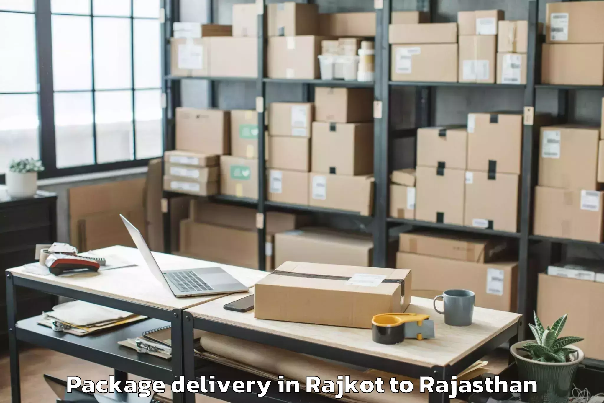 Easy Rajkot to Jayoti Vidyapeeth Womens Unive Package Delivery Booking